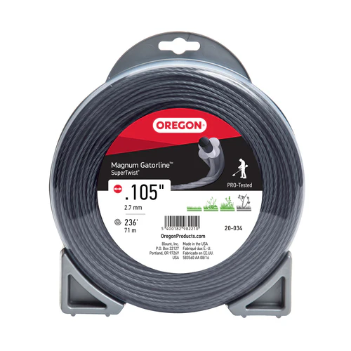 Oregon Magnum Gatorline Supertwist Trimmer Line, .105" by 236' (20-034)