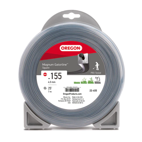 Oregon Magnum Gatorline Square Trimmer Line, .155" by 25' (22-455)