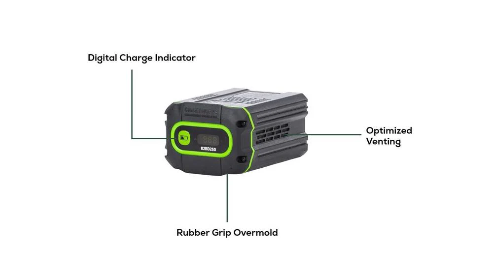 Greenworks 82V 2.5Ah Battery w/ Bluetooth & Digital Readout (82BD250) - Image 2