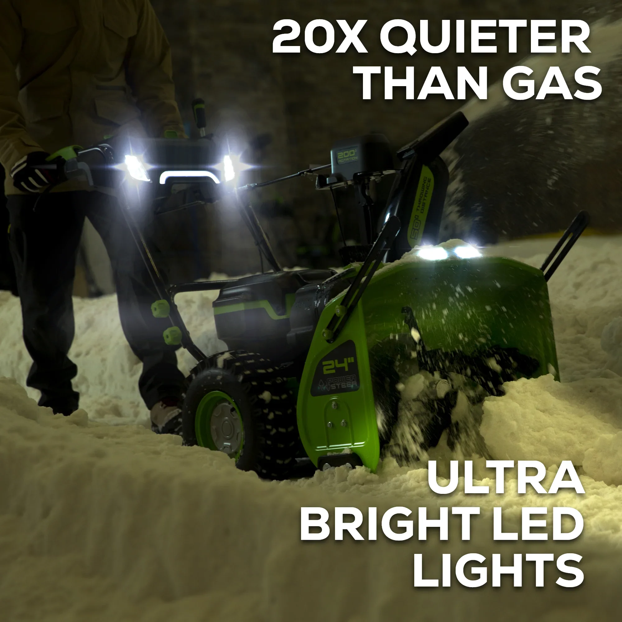 Greenworks 82V Dual Stage Snow Thrower with (3) 6Ah Batteries and Dual Port Charger | 82SN24D-63DP - Image 6