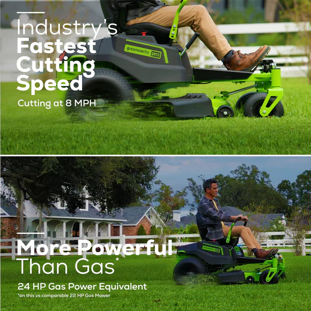 Greenworks 82V CrossoverZ 42" Ride-On Zero Turn Mower (CRZ428) - Image 3