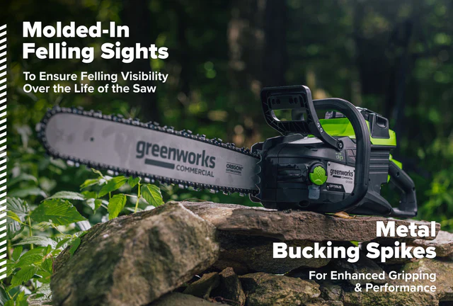 Greenworks 82V OPTIMUS 3.0 kW 18" Chainsaw Kit with CORE400 Battery & DP Charger (OCS500-C4DP-18) - Image 3