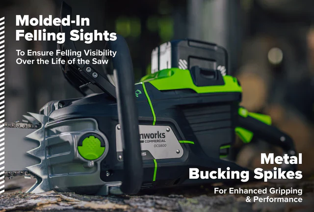 Greenworks OPTIMUS 82V 5.0kw 24" HOG Chainsaw Kit with CORE530 Battery & DP Charger (OCS800-C5DP-24) - Image 4