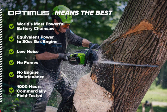 Greenworks OPTIMUS 82V 5.0kw 24" HOG Chainsaw Kit with CORE530 Battery & DP Charger (OCS800-C5DP-24) - Image 5