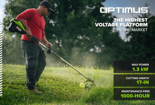 Greenworks Optimus 82V Top mounted 1.3kW String Trimmer Kit (ST131CB) - Image 2