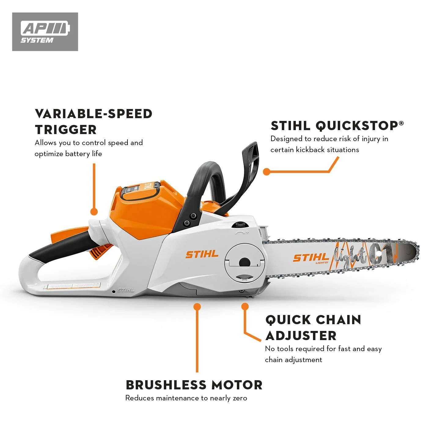 STIHL® MSA 160 C-B Battery Chainsaw - Image 3