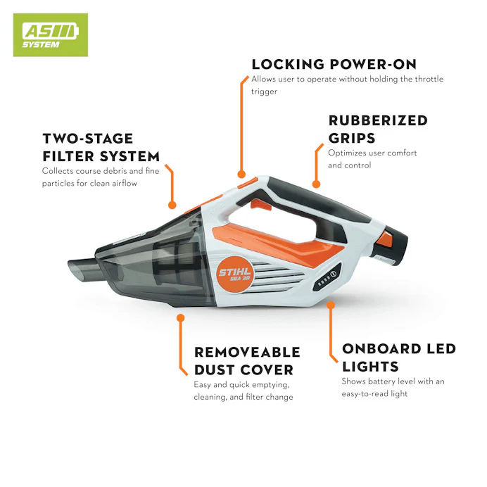 STIHL® SEA 20 HANDHELD BATTERY VACUUM (Kit) - Image 3