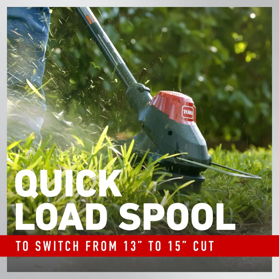 Toro® 60V MAX* 13 in. (33.0 cm) / 15 in. (38.1 cm) Brushless String Trimmer with 2.0Ah Battery (51831) - Image 4