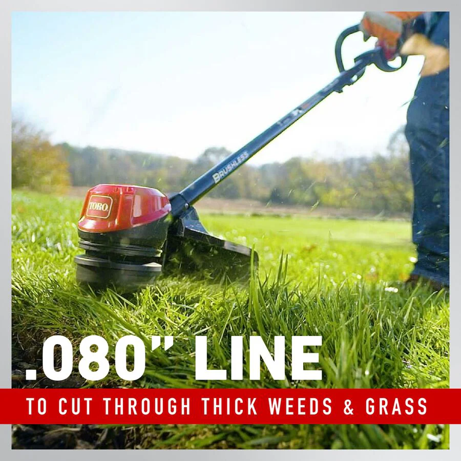 Toro® 60V MAX* 13 in. (33.0 cm) / 15 in. (38.1 cm) Brushless String Trimmer with 2.0Ah Battery (51831) - Image 5