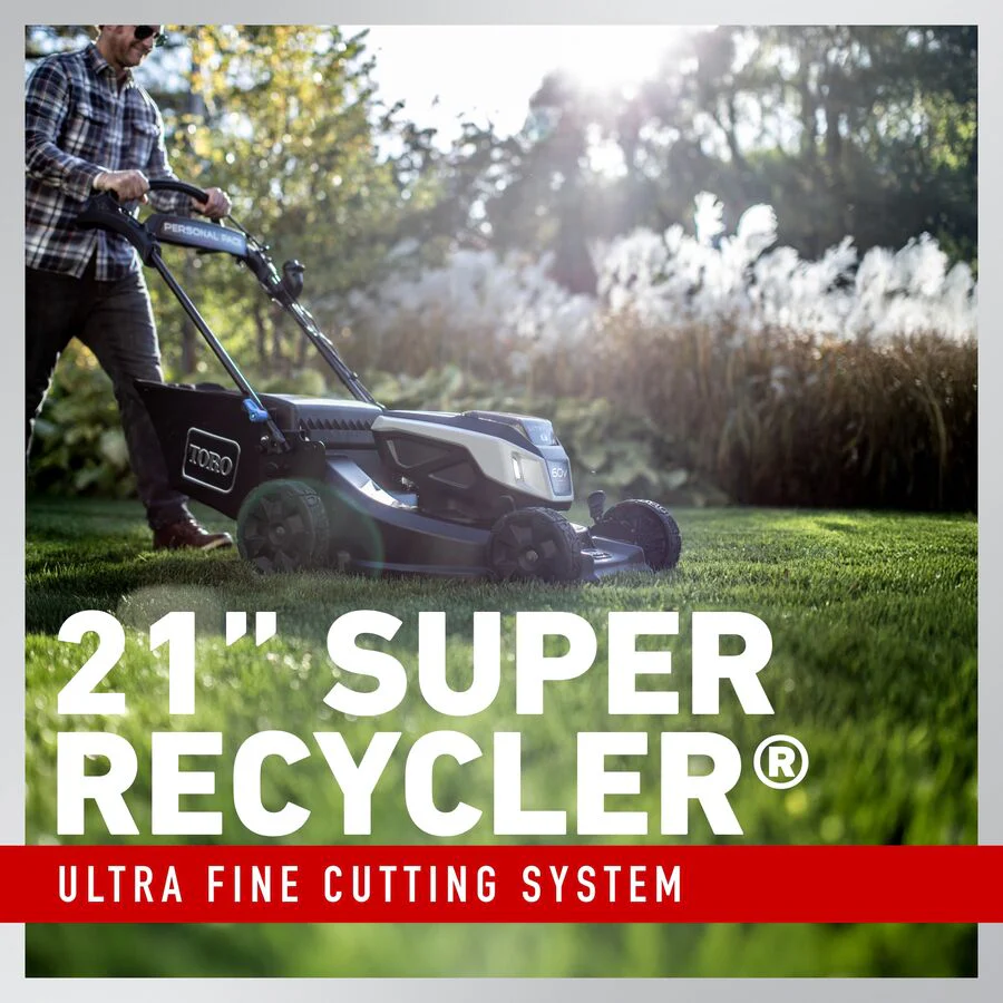 Toro 60V Max* 21 in. (53 cm) Super Recycler® w/Personal Pace® Lawn Mower - Battery Not Included (21568T) - Image 6